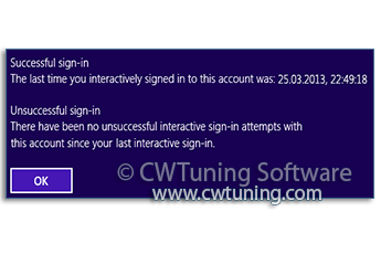Display information about previous logon - This tweak fits for Windows 8