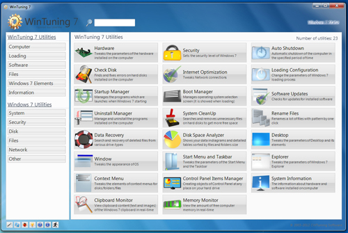 WinTuning 7 - Optimize, boost, maintain and recovery Windows 7 - All-in-One Utility