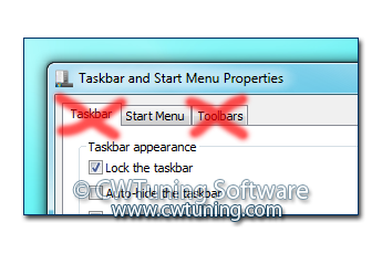 WinTuning 7: Optimize, boost, maintain and recovery Windows 7 - All-in-One Utility - Lock all taskbar settings