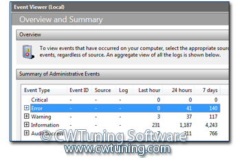 WinTuning 7: Optimize, boost, maintain and recovery Windows 7 - All-in-One Utility - Disable Windows logging