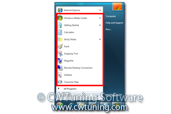 WinTuning 7: Optimize, boost, maintain and recovery Windows 7 - All-in-One Utility - Remove «Frequent programs» list