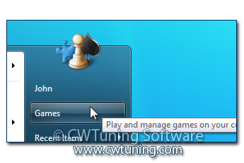 WinTuning 7: Optimize, boost, maintain and recovery Windows 7 - All-in-One Utility - Remove «Games» item