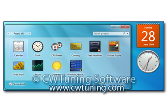WinTuning 7: Optimize, boost, maintain and recovery Windows 7 - All-in-One Utility - Disable gadgets