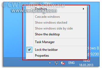 WinTuning: Tweak and Optimize Windows 7, 10, 8 - Remove access to the context menus for the taskbar