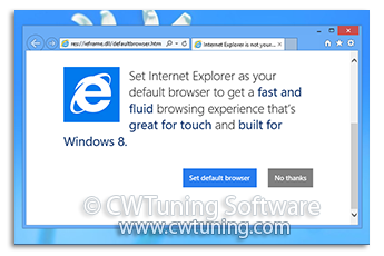 Disable default browser notification - WinTuning Utilities: Optimize, boost, maintain and recovery Windows 7, 10, 8 - All-in-One Utility