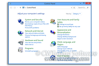 Disable Control Panel - WinTuning Utilities: Optimize, boost, maintain and recovery Windows 7, 10, 8 - All-in-One Utility