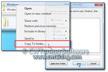Add «Copy To folder...» item - This tweak fits for Windows 7