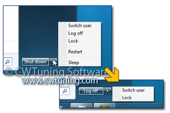 Remove and prevent access to the Shut Down etc. - This tweak fits for Windows 7