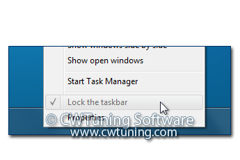 Lock the taskbar - This tweak fits for Windows 7