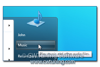 Remove «Music» item - This tweak fits for Windows 7
