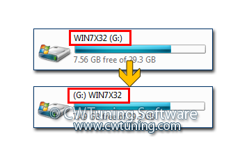 WinTuning 7: Optimize, boost, maintain and recovery Windows 7 - All-in-One Utility - Show computer drive letters before drive name