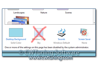 WinTuning 8: Optimize, boost, maintain and recovery Windows 8 - All-in-One Utility - Disable «Windows Color» button