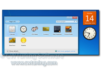 WinTuning 8: Optimize, boost, maintain and recovery Windows 8 - All-in-One Utility - Disable gadgets